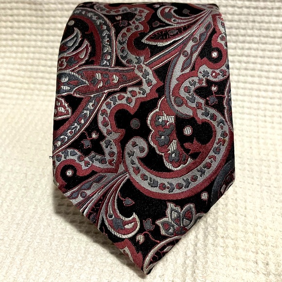 Express Tie - Mauve & Black Paisley - EUC - Picture 1 of 10